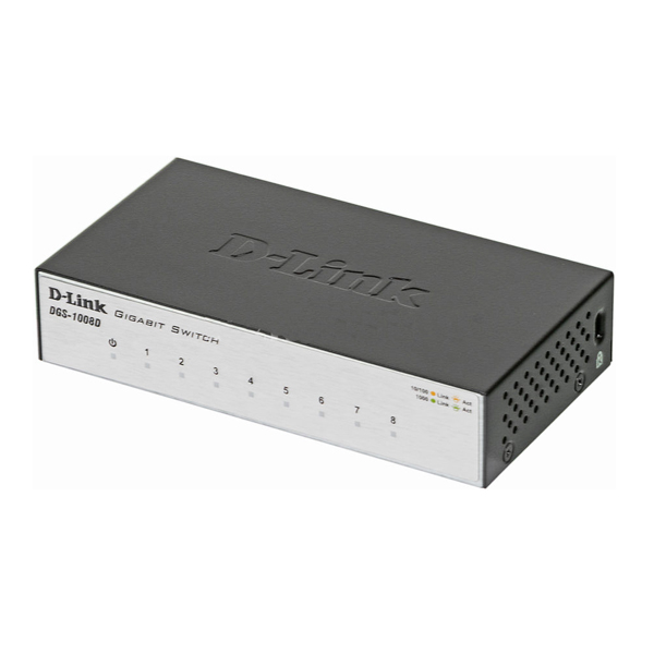 Сетевое оборудование Коммутаторы Ethernet 1000 Base-TX D-Link, DGS-1008D/J2A